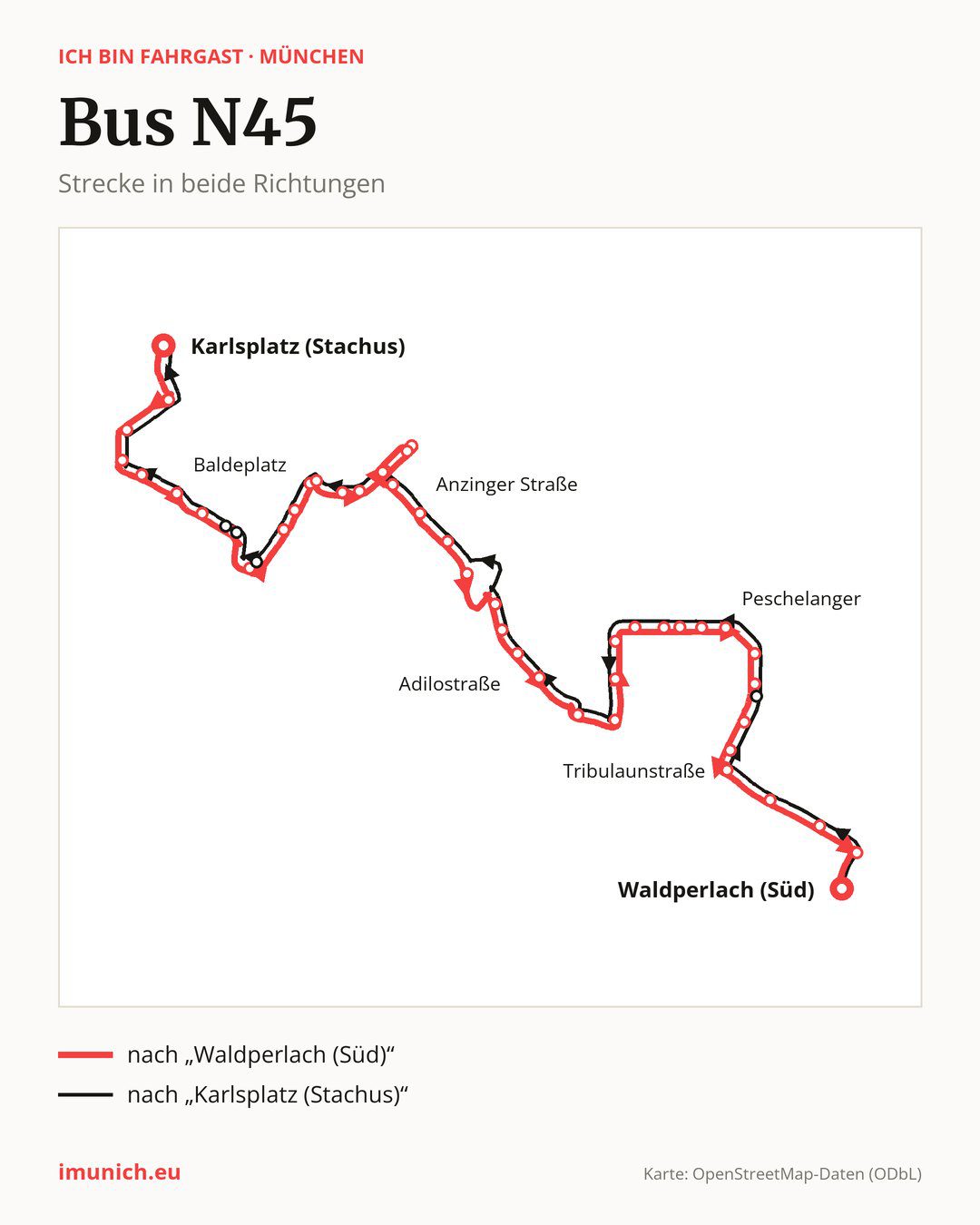 Nachtbus N45 in München