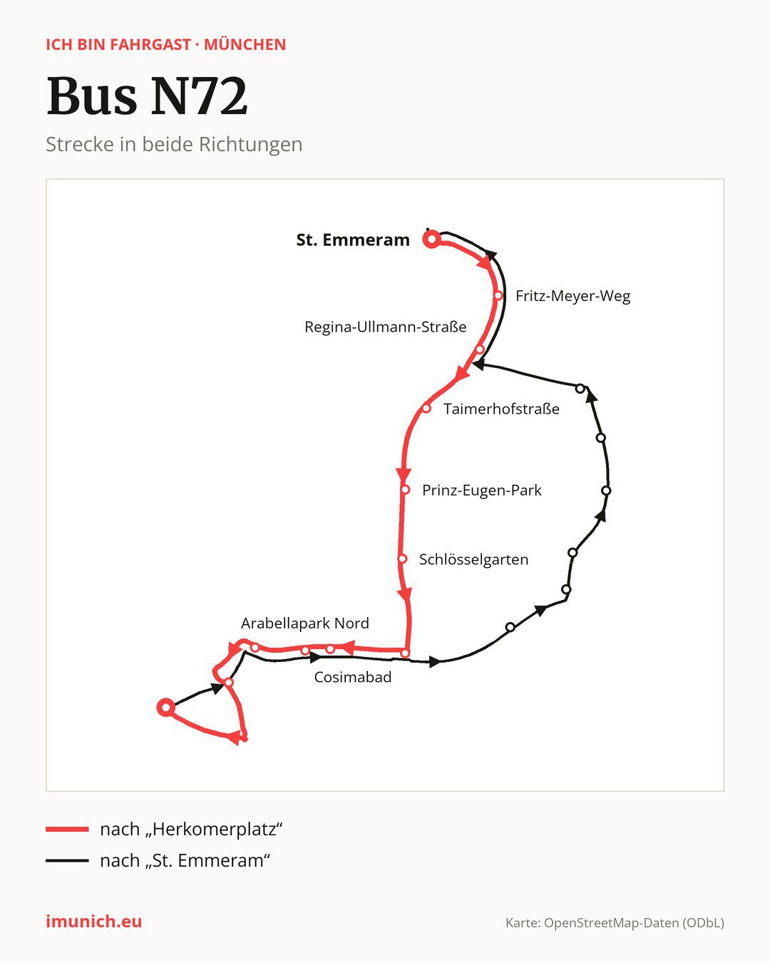 Nachtbus N72 in München