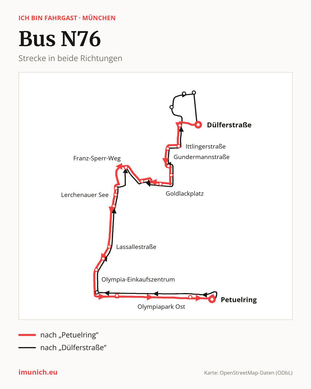 Nachtbus N76 in München